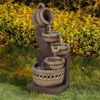 Resin Cascading Pitchers Outdoor Fountain