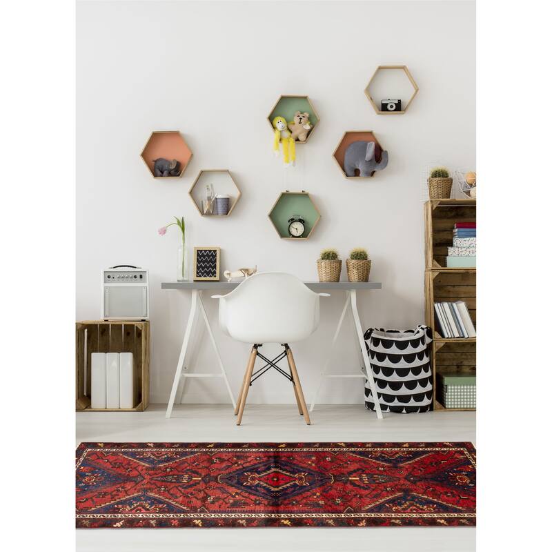 ECARPETGALLERY Hand-knotted Konya Anatolian Red Wool Rug - 3'1 x 6'4