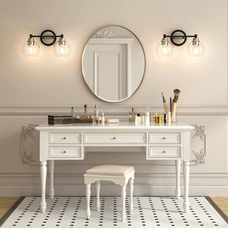 Dimmable Bathroom Vanity Light Globe Glass Shades