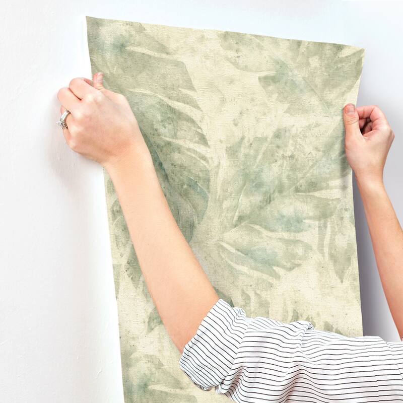 A-Street Prints Sanne Green Palm Wallpaper