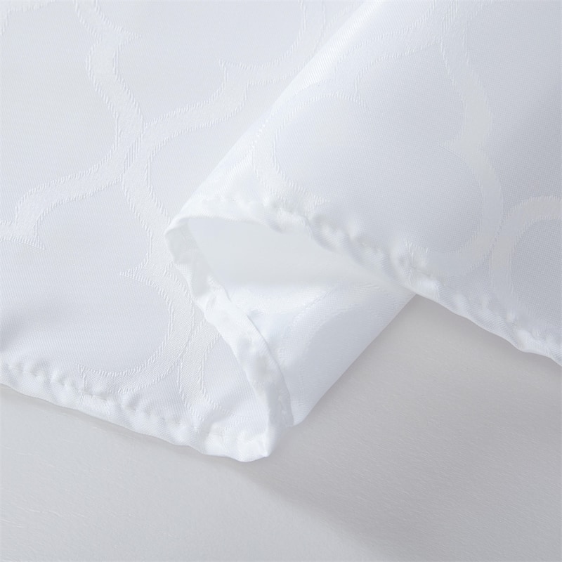 HLC.me Modena Lattice Fabric Tablecloth, Jacquard Fabric Table Cloth for Round Rectangle Table Advanced Water & Fade Resistance