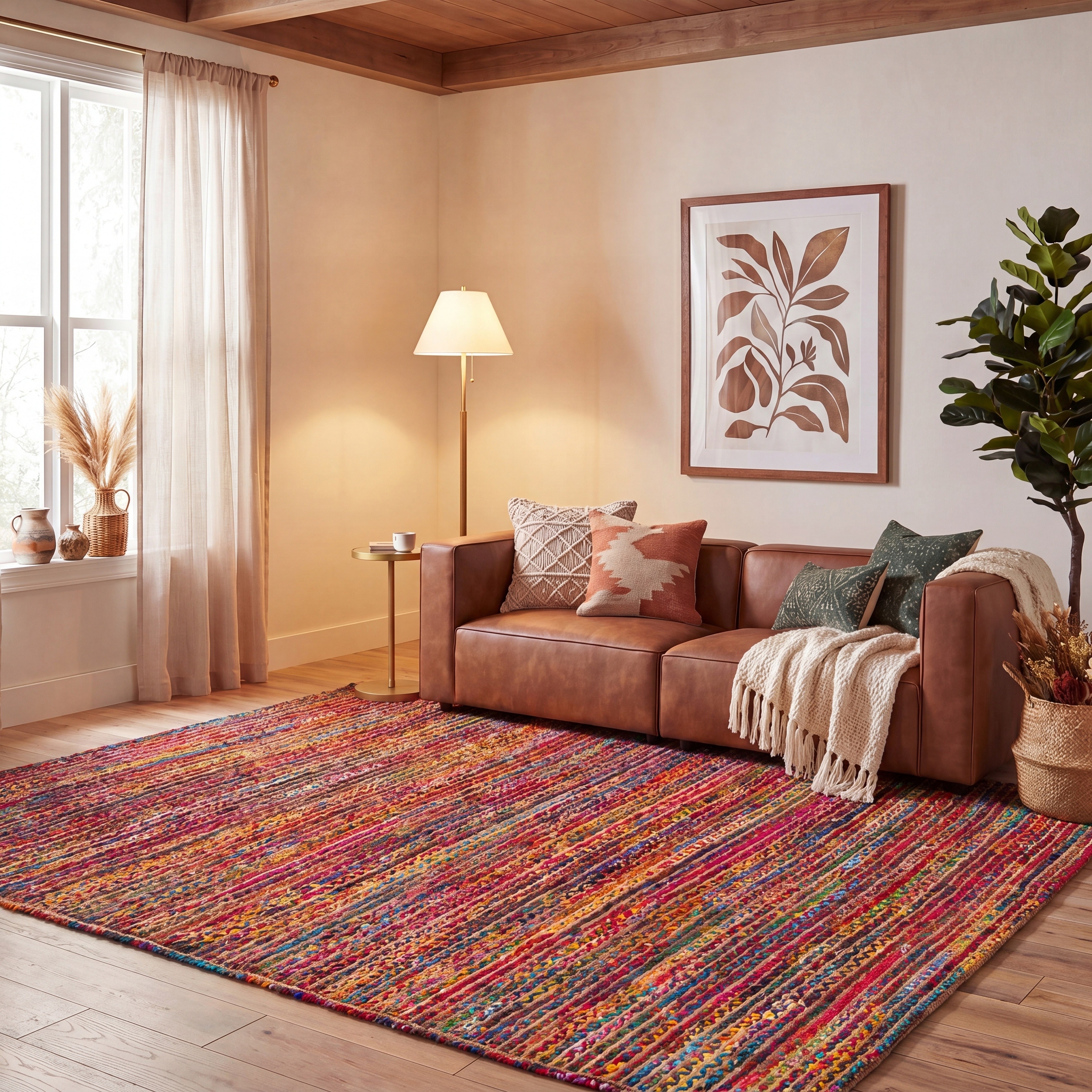 SAFAVIEH Handmade Braided Cissy Boho Cotton & Jute Rug