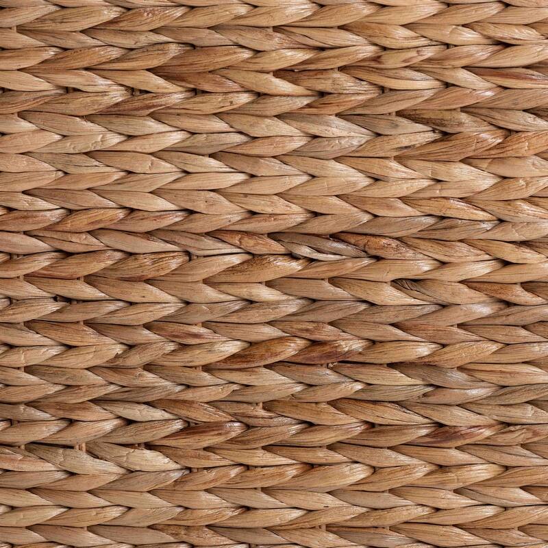 Alyssa Seagrass Console Table - Handwoven Display Table with Sculptural Frame for Entryway, Hallway, or Living Room