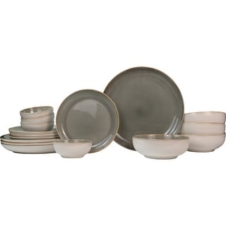 Resona Moss 16-Piece Green Dinnerware Set - Bed Bath & Beyond