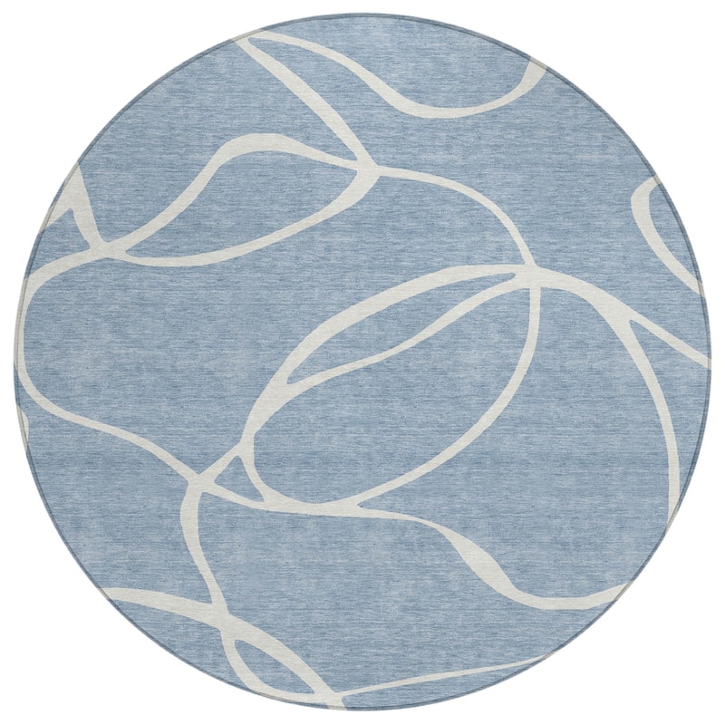 HomeRoots Abstract Transitional Rectangle Outdoor Rug