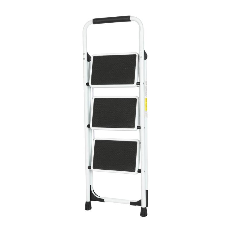 330 lb Capacity 3-Step Iron Folding Step Stool Ladder