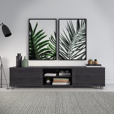 Hollywood Low Profile TV Stand With Doors for TV's up to 85"