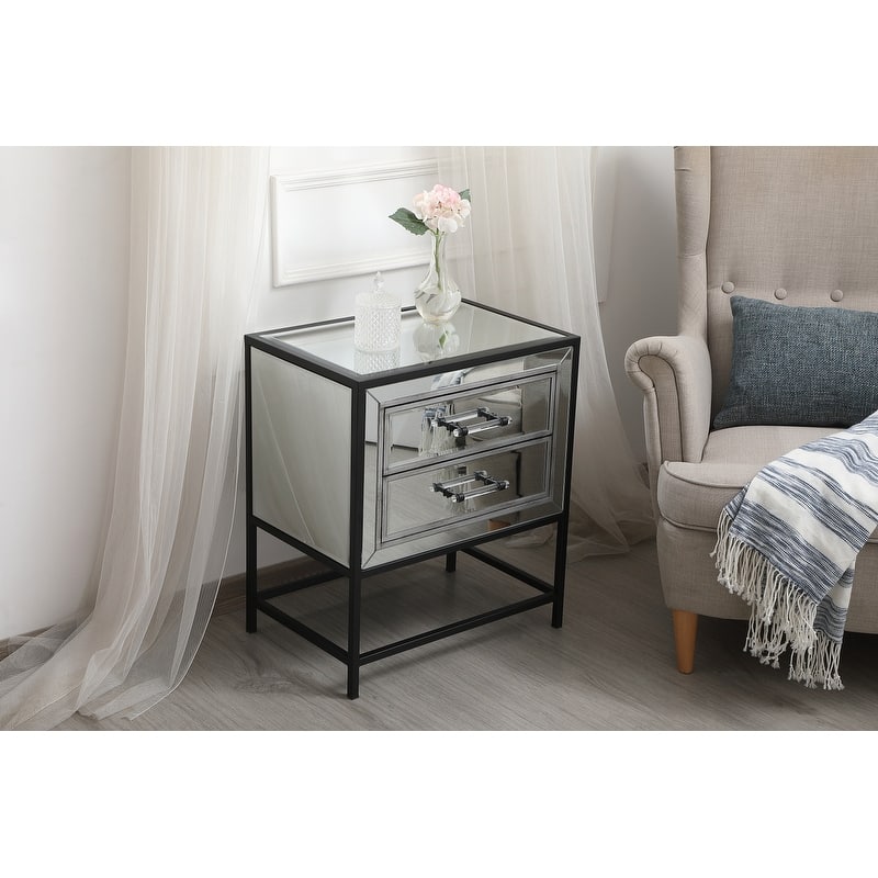 Modern Mirrored End Table