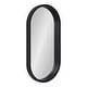 preview thumbnail 13 of 30, Kate and Laurel Travis Capsule Oval Framed Wall Mirror 12x24 - Black