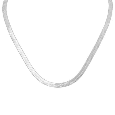 Victoria Townsend Silver Plated Herringbone Chain Necklace