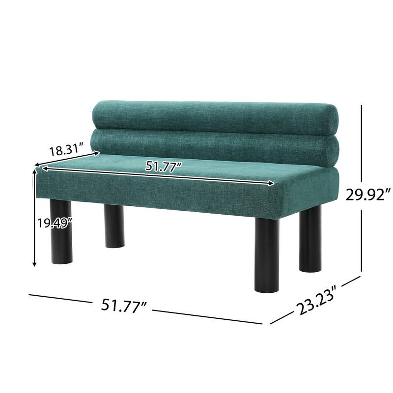 Christopher Knight Home - Modern Upholstered Dining Bench with Padded Seat and Backrest