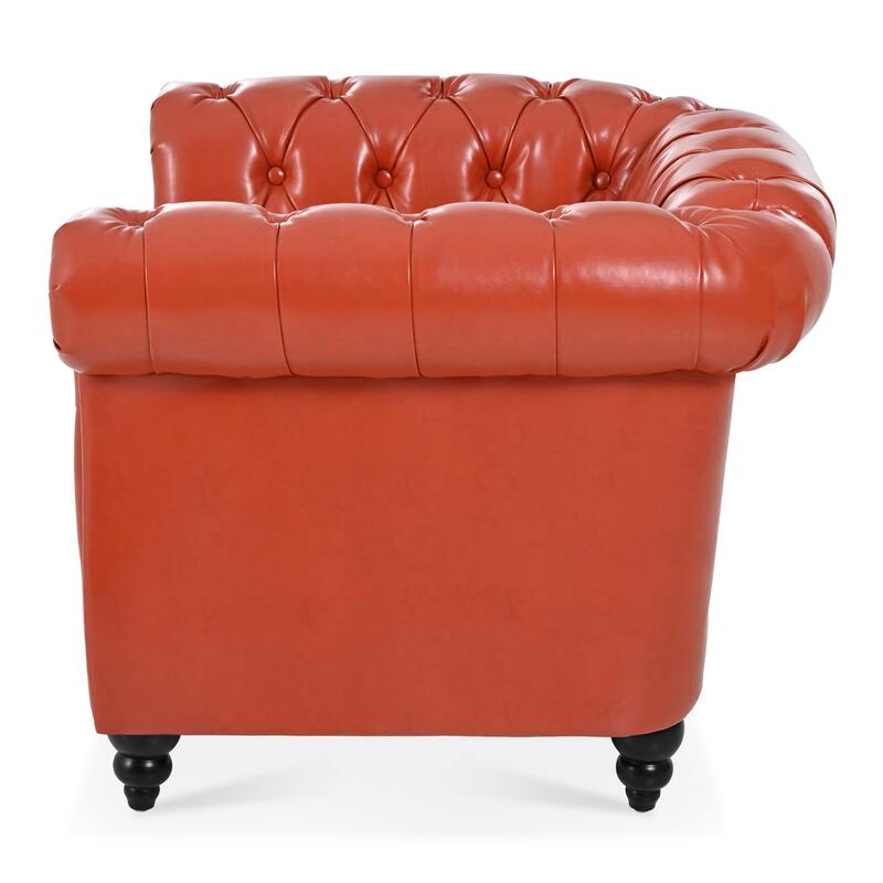 1-Seater Sofa with Soft PU Leather, Pocket Springs, Birch Legs for Living Room