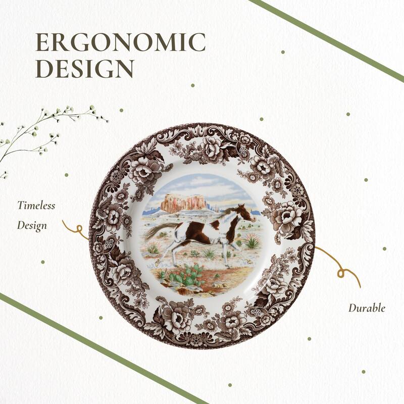 Spode Woodland Horse Motif Salad Plate - 8x8