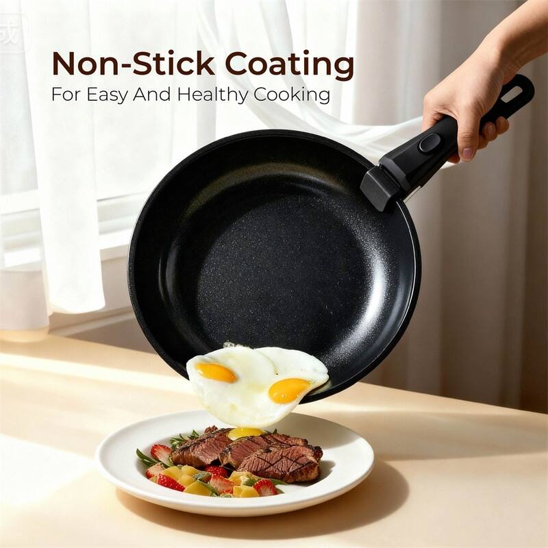 23 Pcs Nonstick Pots And Pans Set Cast Aluminum Cookware Set With Detachable Handles