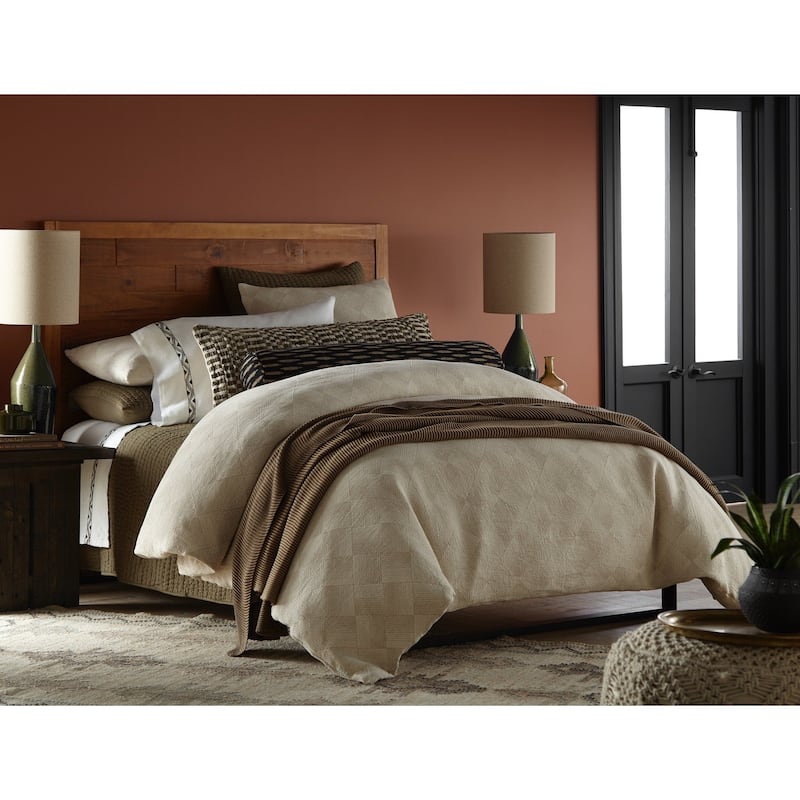 Maeve, Cotton Blend, Green Quilt Set - Green - King