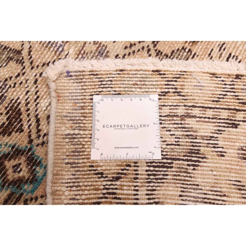 ECARPETGALLERY Hand-knotted Antalya Vintage Beige Wool Rug - 5'3 x 10'8