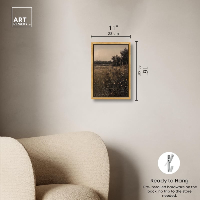 Vintage Meadow Canvas by Art Remedy