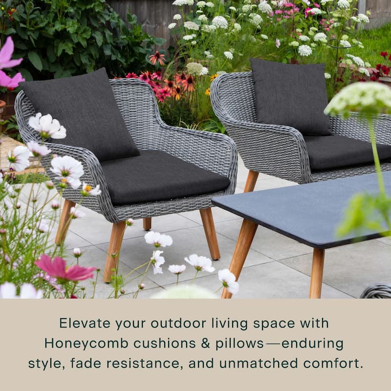 Outdoor Universal Seat Cushion (2-Pack) - 18" wide x 17.5" deep x 2.5" thick