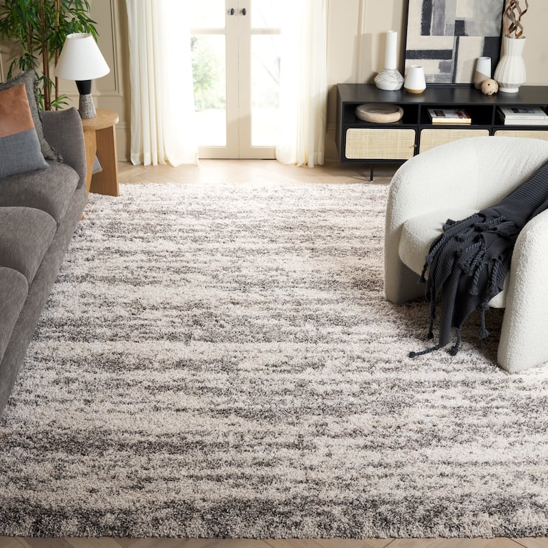 SAFAVIEH Hudson Shag Lulzime Modern Abstract 2-inch Thick Rug