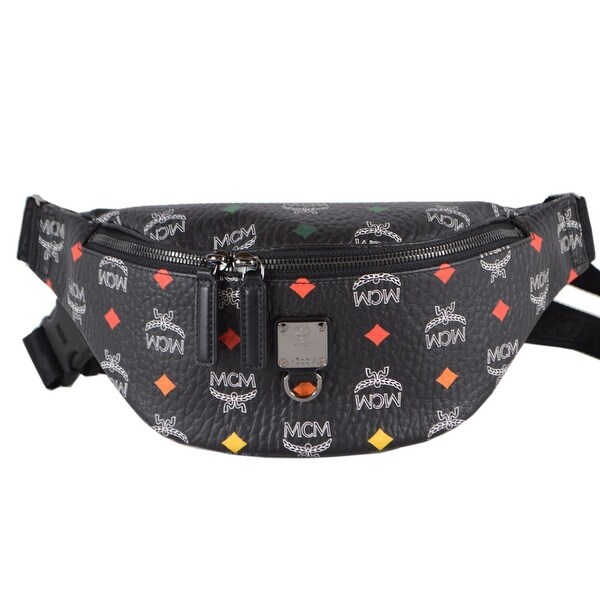 mcm black waist bag