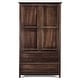 preview thumbnail 5 of 16, Grain Wood Furniture Shaker 2-Door Solid Wood Armoire Espresso