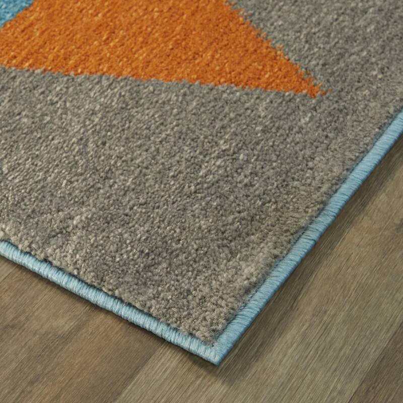 Modern Multicolor Geometric Contemporary Area Rug