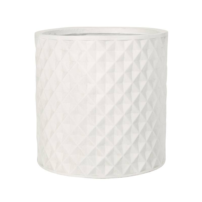 Pleated Stone-Look Classic Outdoor Planter Pot, for Garden and Patio