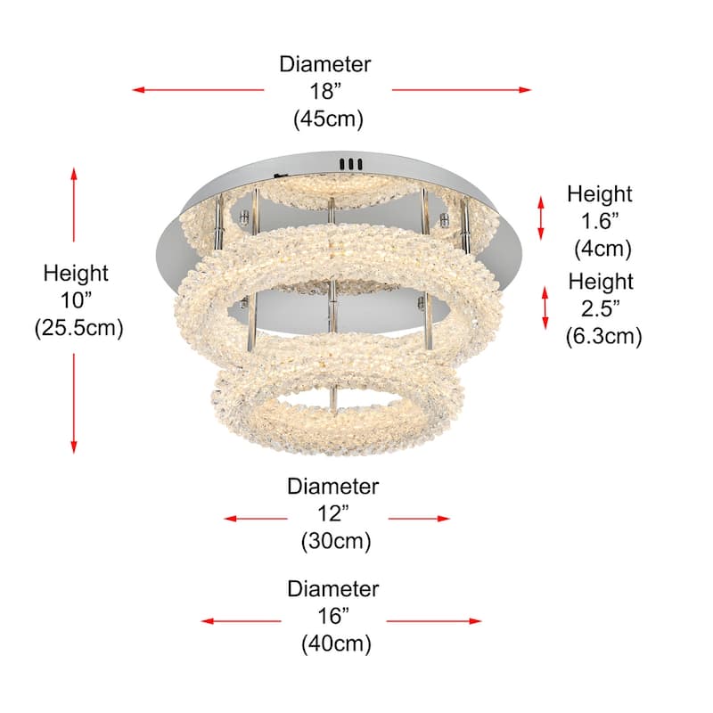 18 inch Adjustable LED Flush Mount