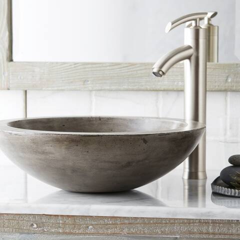 Morro 17-inch NativeStone Vessel Bathroom Sink - 17" x 5"