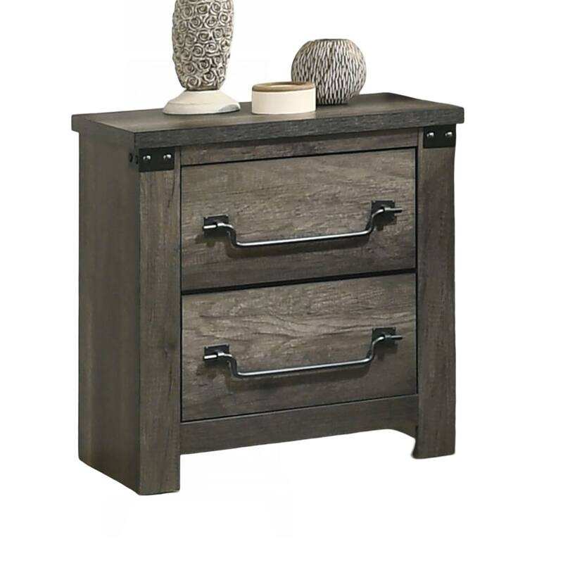 Charming Wooden Nightstand with Stylish Handles for Bedroom Enhancement