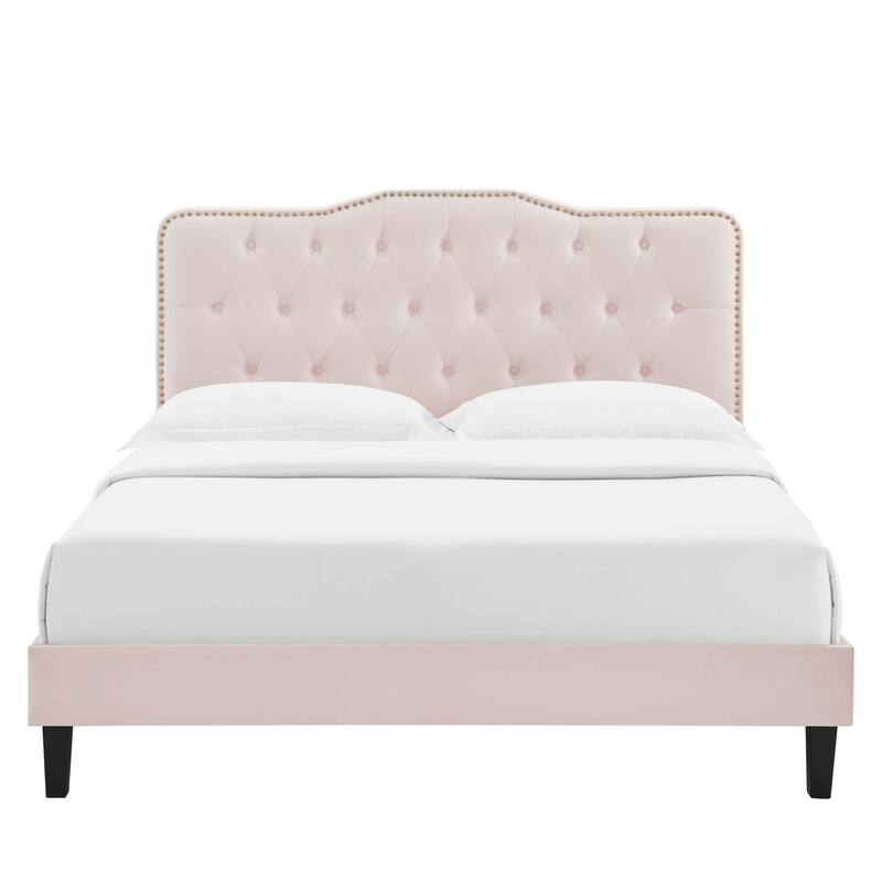 Amber Performance Velvet Twin Platform Bed
