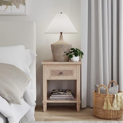 Flagstaff 1-Drawer Cane Nightstand