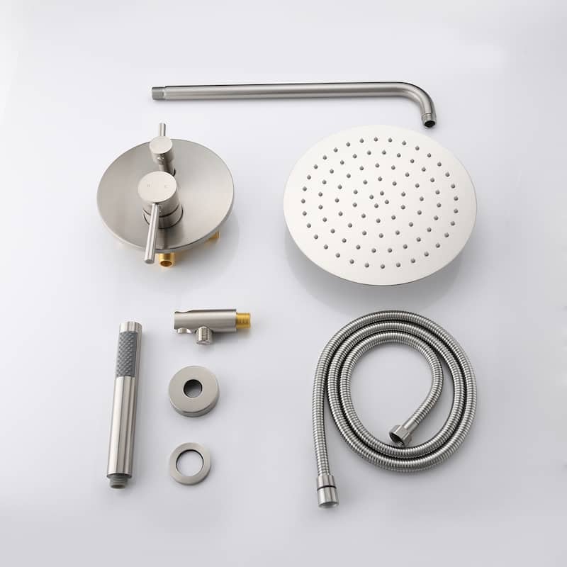 Topcraft Wall Mount Rain Shower System with Hand Shower