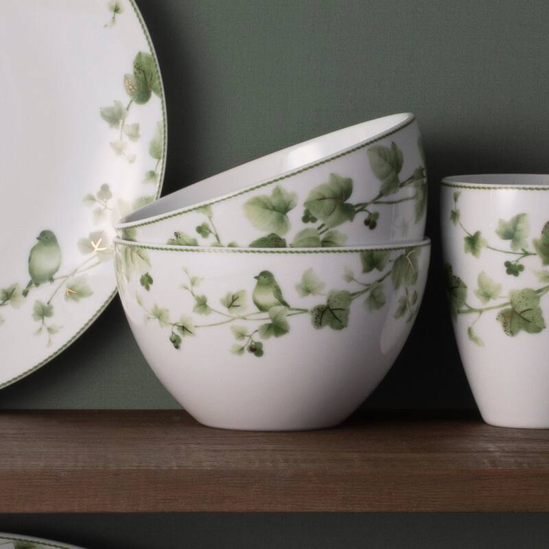 Ivy Whisper Set of 4 Cereal Bowls, 6" 29 oz.