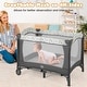 preview thumbnail 20 of 18, Gymax Portable Baby Playard Nursery Center Crib Bassinet w/ Hanging