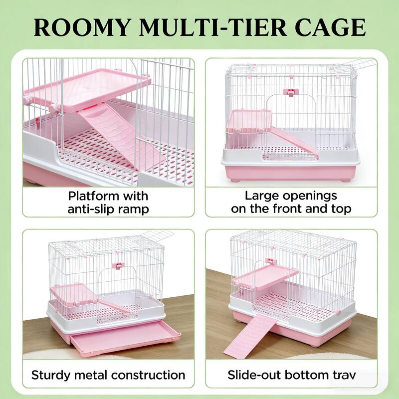 Pet House with Wheels,Small Animal Cage Rabbit Hutch