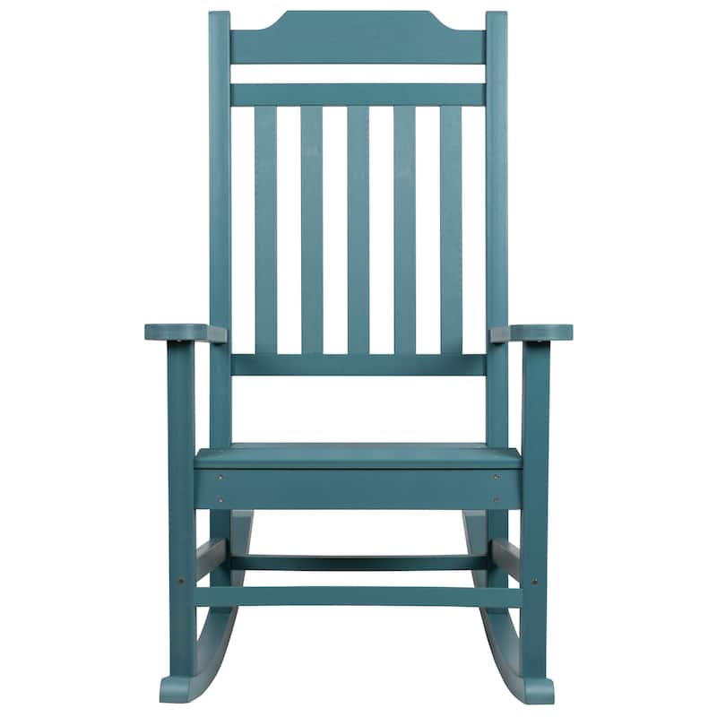 All-Weather Rocking Chair in Faux Wood - Patio and Backyard Furniture