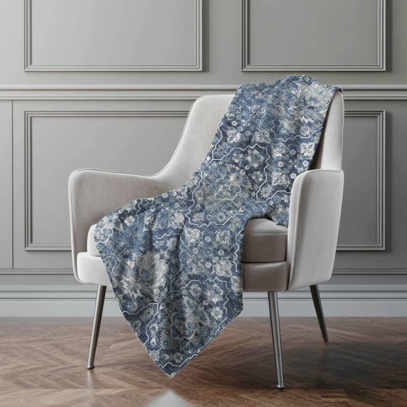 Premium Machine Washable ASB94 Traditional Global Sherpa Throw Blanket