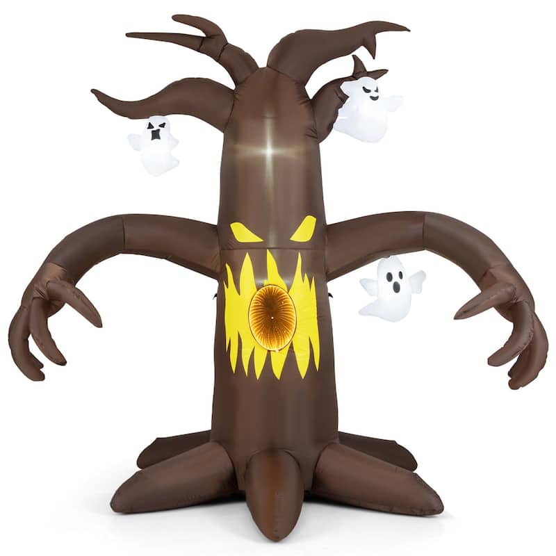 Costway 7.8 Ft Halloween Inflatables Scary Dead Tree Halloween - See Details - Brown