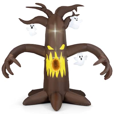 Costway 7.8 Ft Halloween Inflatables Scary Dead Tree Halloween - See Details