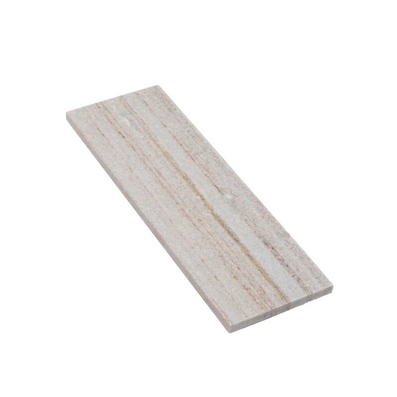 Apollo tile 4 x 12 Grandis Honed Wooden Beige Crystal Sand Marble Tile (5 sq ft/case) - 15 Pack