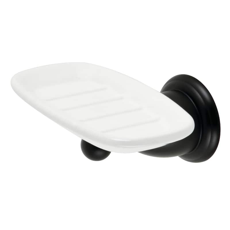 Kingston Brass Heritage Wall-Mount Soap Dish Holder - Matte Black