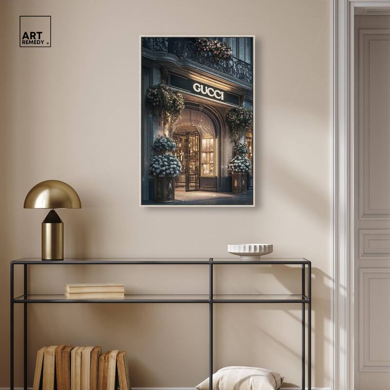Illuminated Luxury Store Canvas by Art Remedy