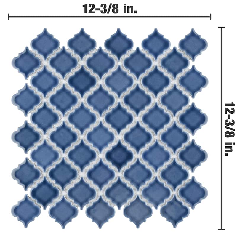 Merola Tile Hudson Tangier Denim Blue 12-3/8" x 12-3/8" Porcelain Floor and Wall Tile