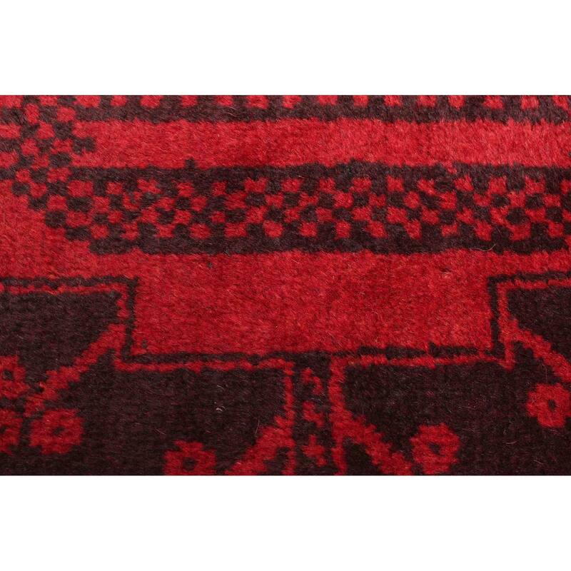 ECARPETGALLERY Hand-knotted Teimani Red Wool Rug - 3'8 x 6'7