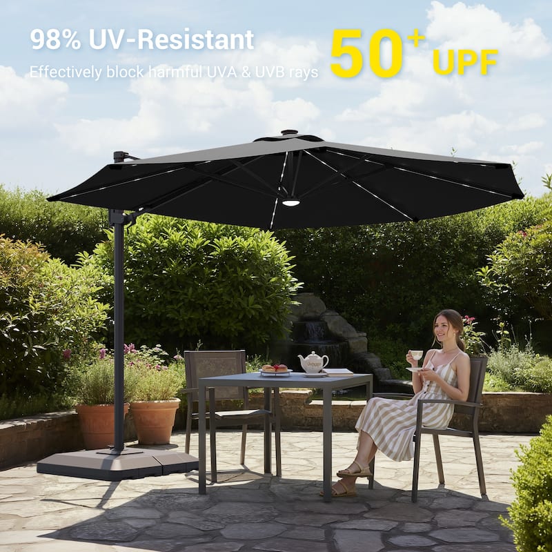 Sonkuki Outdoor 10FT LED Patio umbrella for Garden