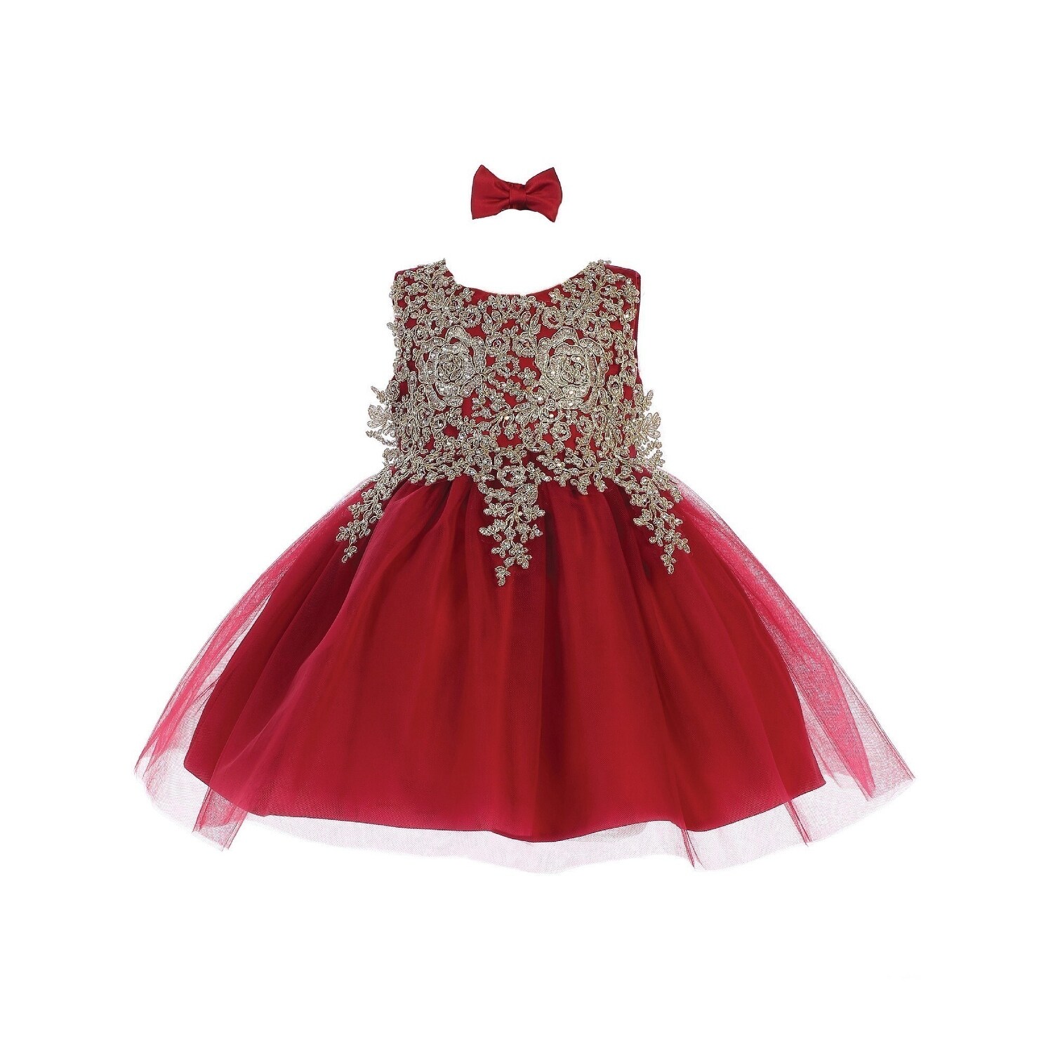 burgundy kids dress