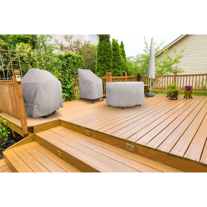 Modern Leisure® Chalet Patio Loveseat Cover, 2-Pack, 57.5"L x 38"W x 38"H, Beige