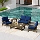 preview thumbnail 45 of 99, 5-Piece Teak Outdoor Conversation Set with Tables.