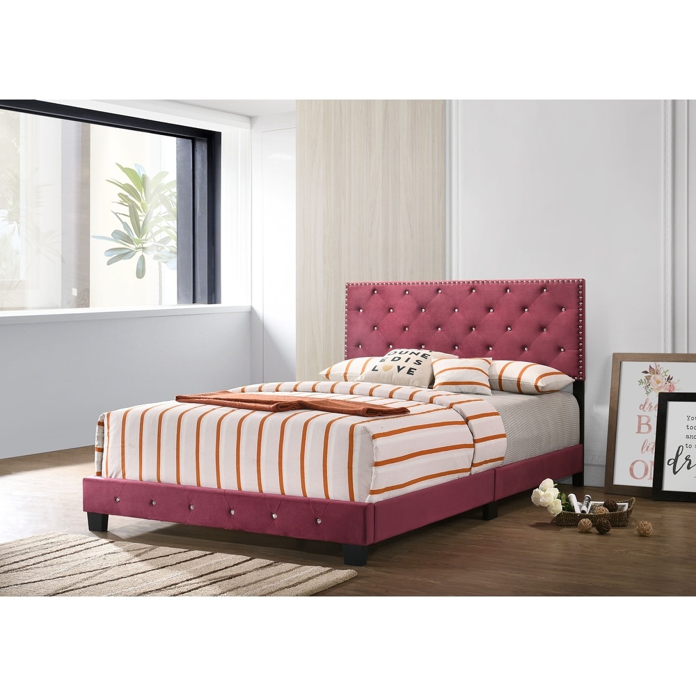 Velma tufted upholstered hot sale bed